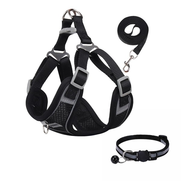 Dog Harness Medium Breathable Vest Adjustable Cat Harnes and Lead
