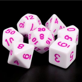 Rose Letter Dice DND RPG Polyhedral Dice Set Fit Dungeons and Dragons(D&D) Pathfinder Role Playing Games Candy Series Acrylic Dice