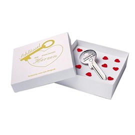 4you Design Key to My Heart with White Gift Box - Gift for Wife Romantic Gift for Valentine's Day Birthday Gift Idea