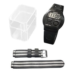 Orologio parlante in spagnolo per non vedenti - con voce chiara per non veggenti e adulti più anziani | dice automaticamente l'ora e allarme | Include cinturino in nylon resistente