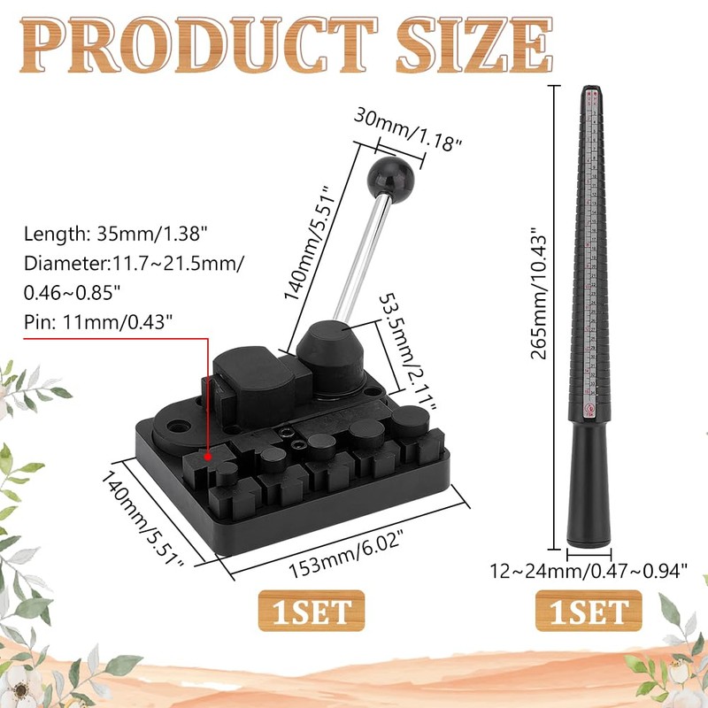 UNICRAFTALE about 1 Set Jewelry Ring Bending Machine Ring Sizer