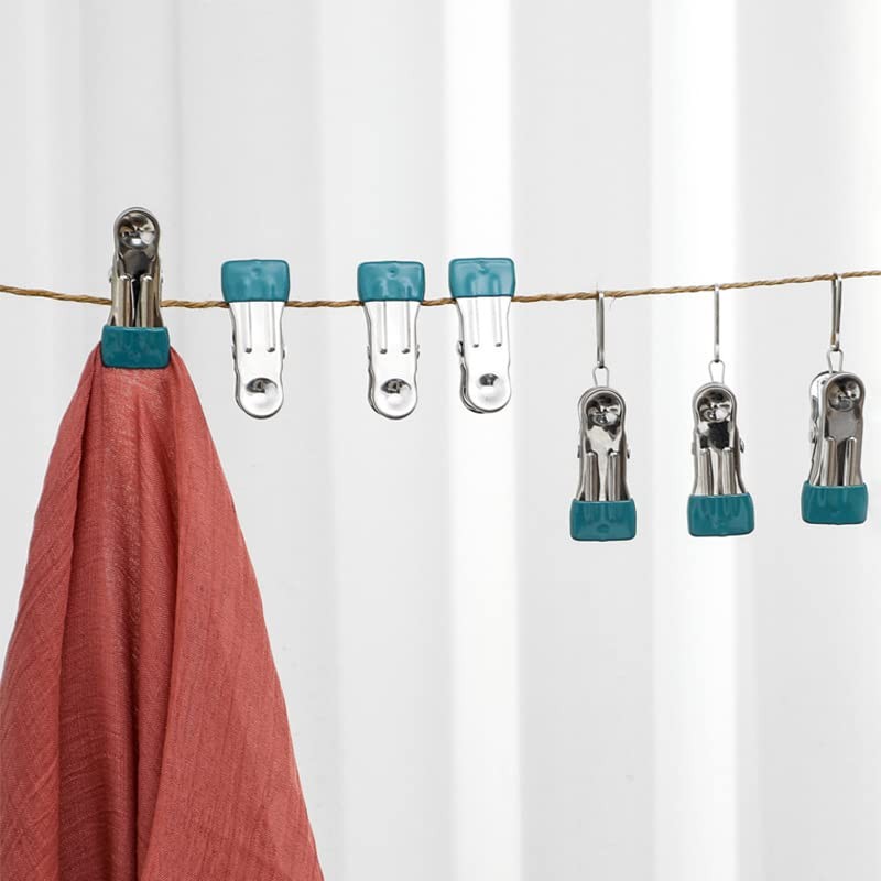 ASK Stainless Steel Clothespins with Hooks, Small 2.2 inches (5.5