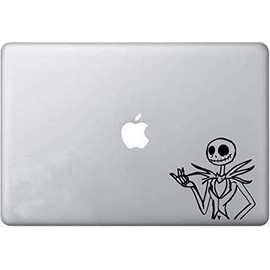 LA DECAL Jack & Sally Nightmare Before Christmas Alone Decal on car Truck SUV Laptop Vinyl Decal Sticker Black 6 inches