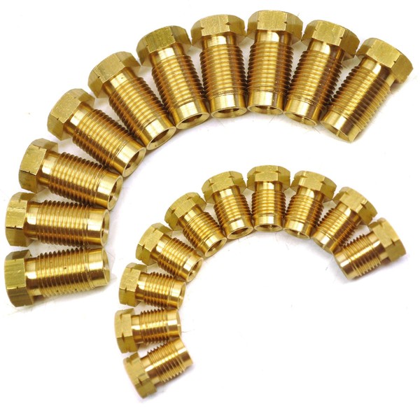 M10 x 1mm Short Male and Female Brass Brake Pipe