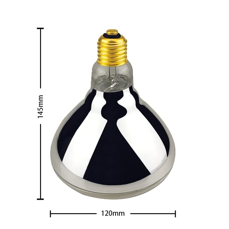 BONGBADA 2 Pack Heat Lamp Clear Infrared Bulbs PAR38/125 Watts