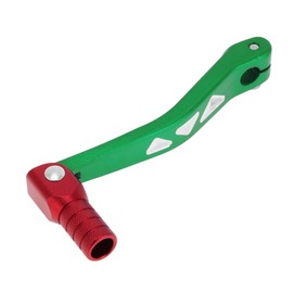 INFINAUTO Folding Motorcycle Gear Shifter Lever for Yamaha TTR 50cc Aluminum Alloy Pedal Shift Lever Arm Green Lever Red Head