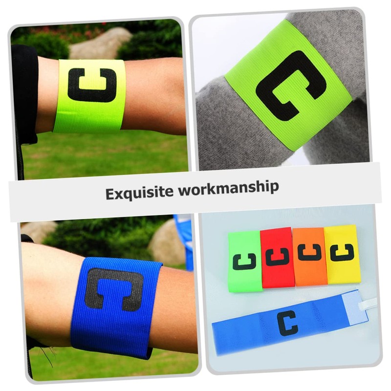 BIUDECO 5 Pcs Wear Resistant Captain Armbands for Soccer Arm