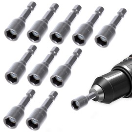 10pcs 1/4 Inch Hex Allen Key Drill Bit Set,8mm Magnetic Drill Bit Set for Impact Driver,42mm Length for Power Tools