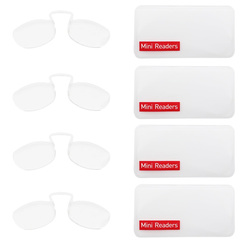 COVESATO Mini Armless Nose Clip Reading Glasses for Women Men
