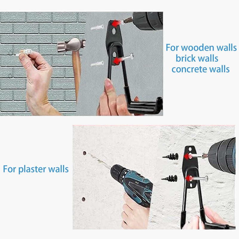 Yilceemy Pack of 2 Garage Storage Hooks, Wall Hooks, Double