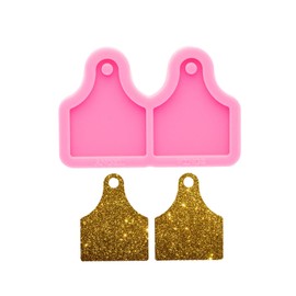 Super Glossy Cow Tag Earring Resin Mold Silicone Earring Molds DIY Keychain Craft Epoxy Molds Jewelry Making Earring Resin Mould Size M