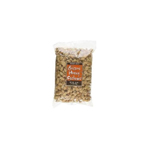 Trader Joe's Sesame Honey Cashews 1 lb Bag (Pack of 2)