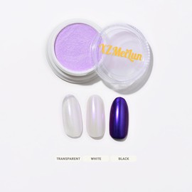 XZMeiLun Purple Pearl Chrome Nail Powder, Big-Capacity 2.5g Lridescent Aurora Powder Metallic Mirror Effect Pigment Pearl Glitter Dust Kit, Nail Art, Can mixed With Builder Gel Nail Polish For Use