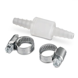 Xavax Check Valve with 2 Hose Clamps (for Drain Hoses up to 10 mm Diameter, Prevents Backflow of Waste Water, Suitable for Washing Machines, Tumble Dryers, Condenser Dryers)