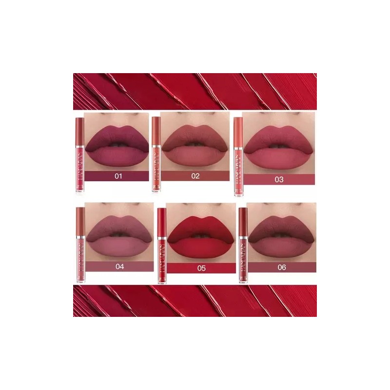 Set de 6 labiales Handaiyan Z Lápiz Labial color rosa