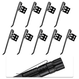 Flashlight Pocket Black Clip Removable Accessory Penlight Replacement Parts for Flashlights Keychain Lights (10)