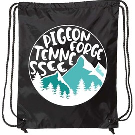 inktastic Pigeon Forge, Tennessee- Mountains Drawstring Bag Black 3b1e5