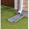Rubberific Premium Rubber Downspout Splash Block, Rain Guard, Stone Textured