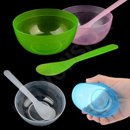 4. (Green) Modeling Pack Bowl, Pack Mixing Bowl, Spatula Set, Plaster Bowl / 4.(녹색) 모델링팩볼 팩믹싱볼 스파출러 세트 석고볼