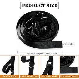 Elitecran Door Anchor Strap for Resistance Bands for Door Anchor Strap, Door Anchor Strap for Resistance Bands Exercises, Portable Resistance Band, Multi-Point Anchor Gym for Home, Exercise Equipment