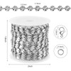 Kyutong 5 Meters Embossed Circle Chain for Jewelry Making Silver