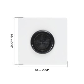 sourcing map Grommet Wall Plate PC Decoration Wall Panel with 1.2 Inch Rubber Cable Pass Through Single Gang Plate Mounts White for Low-Voltage Cables