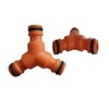 Garden Hose Y Connector, 1/2" Male Quick Connect, 3-Way Splitter,