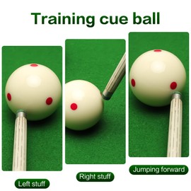 VIBRANTIA Pro-Cue Ball 2-1/4" - Professional Training Pool Billiard Ball, White Cue Ball with 6 Red Dots,High-Impact Resin, Tournament Standard