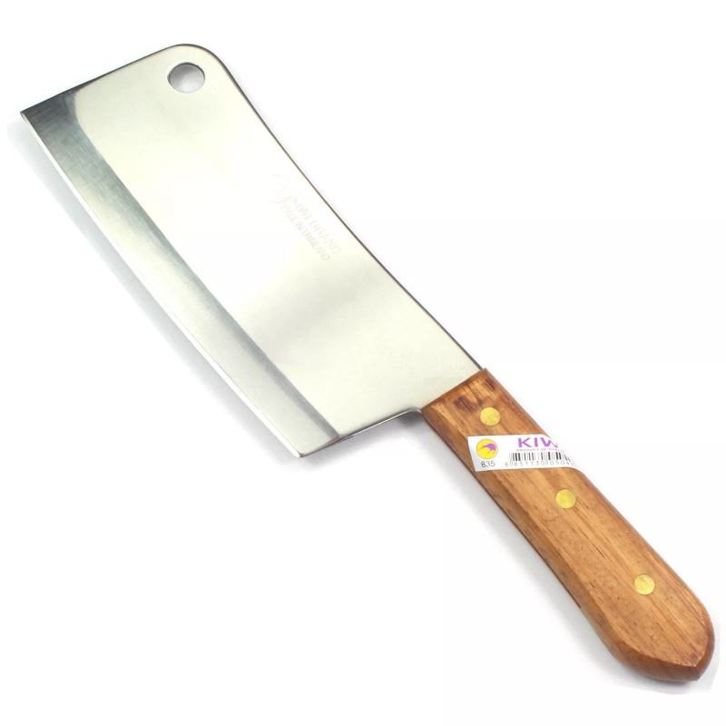 Kiwi #835 Vegetable Chopping Knife/cleaver stainless wood handle 6.5" Inches