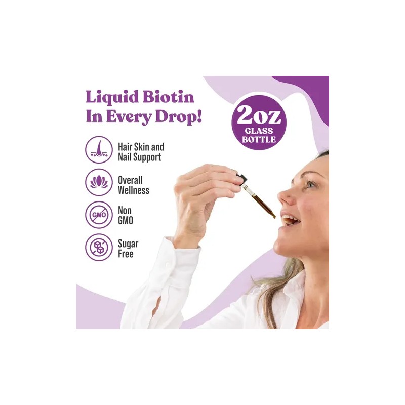 Rejuvica Health Biotina Líquida 5000mcg Apoyo Salud