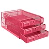 Annova Desk Organizer Wire Mesh 3 Tier Sliding Drawers Paper
