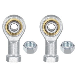 M METERXITY 2-Pack PHSA6 Rod End Bearing, 3/8 Inch Bore 3/8-24 Right Thread Self-Lubricating Female Thread Steel Joint Rod Ends W Jam Nuts for Forging Machine Tools
