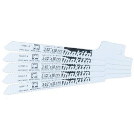 Makita 723061-A-5 3-1/2-Inch 18-TPI Metal Cutting Reciprocating Saw Blade