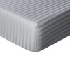 Sleepdown Hotel Quality Fitted Sheet 100% Cotton Satin Stripe Warm