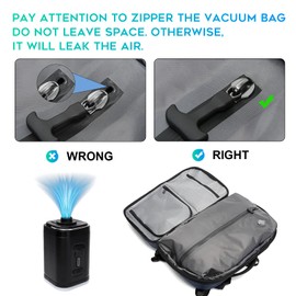 BANGE Air Vacuum Backpack with Pump,Air Packing Vacuum System Compression Back Pack, Expandable Anti Theft Backpack for Business Traveling
