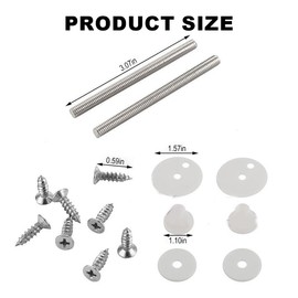 Duoleimi Toilet Seat Attachment Set, Stainless Steel & Plastic Toilet Seat Hinges Replacement Parts for Klozet Kapağı & Toilet Lid Attachment, Universal Toilet Seat Replacement Parts Set