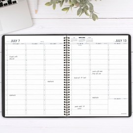 AT-A-GLANCE Planner 2025-2026 Academic, Weekly, Quarter-Hourly Appointment Book, 8-1/4" x 11", Large, Flexible Cover, Black (7095705)