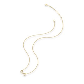 Glanzstücke München Women's Infinity Necklace Sterling Silver Yellow Gold-Plated 40 + 5 cm - Silver Chain with Infinity Sign Necklace with Pendant Infinity Symbol, Silver