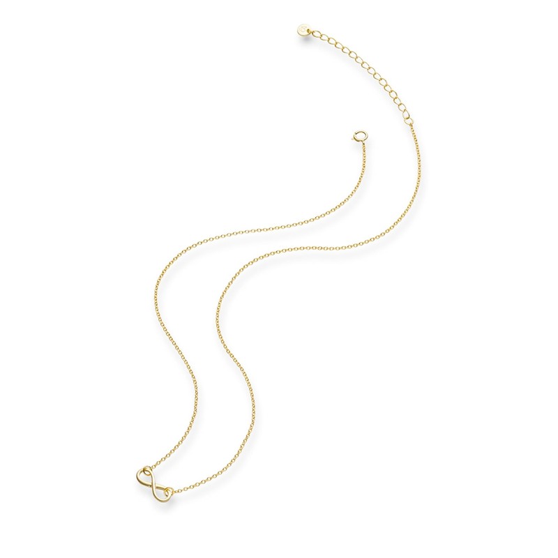 Glanzstücke München Women's Infinity Necklace Sterling Silver Yellow Gold-Plated 40