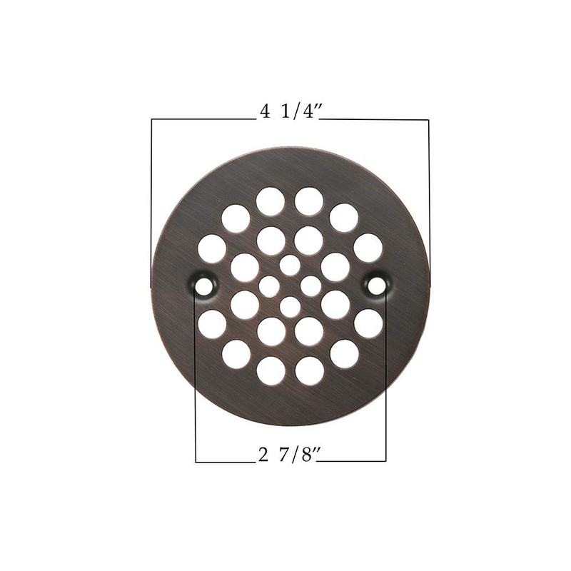 Premier Copper Products D-415ORB 4.25-Inch Round Shower Drain Cover, Oil