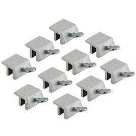 Wideskall® Metal Sliding Window Lock with Steel Screw (Silver) (10-Pack)