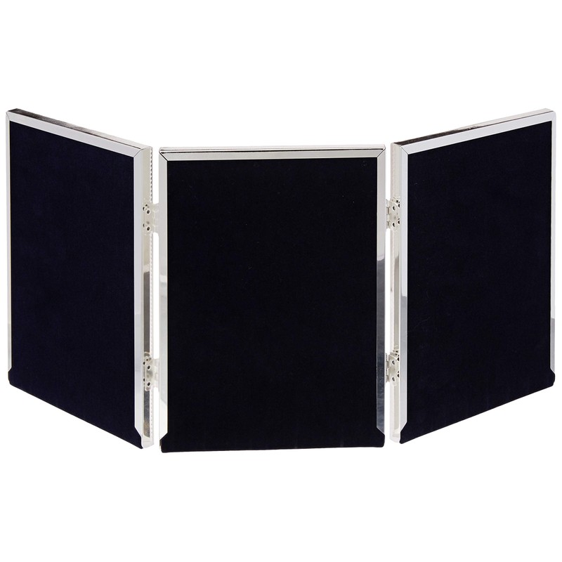 Lawrence Frames Hinged Triple Vertical Metal Picture Frame Silver-Plate with