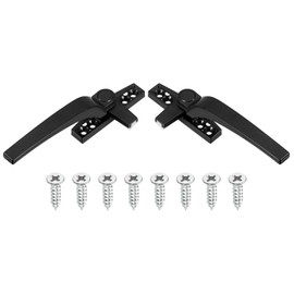 sourcing map 2Pcs Casement Window Locking Handle, Zinc Alloy Locking Handle Grasp Grip Left and Right Hand for Windows, Black