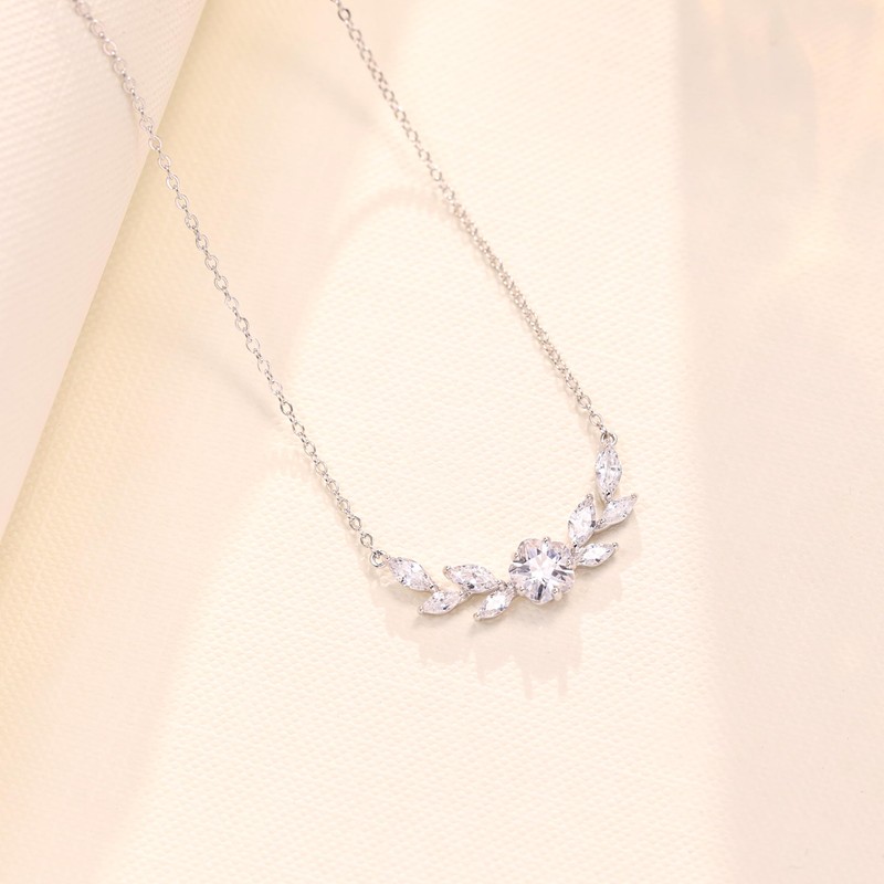 POSUR Gold CZ Necklaces for Women (CZ A, White Gold)