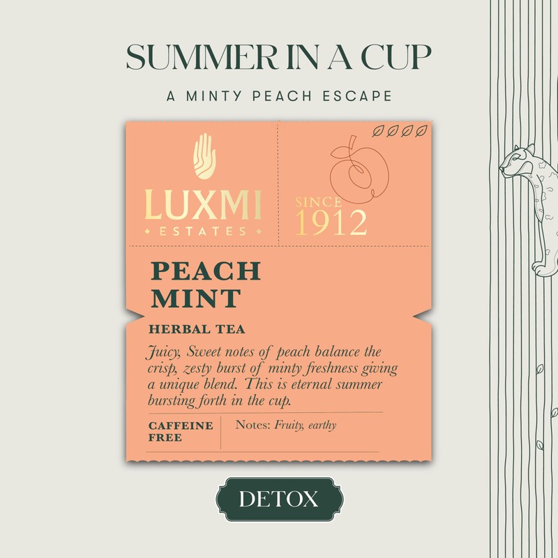 Luxmi Estates - Peach Mint Tea - 100g (50 Cups)