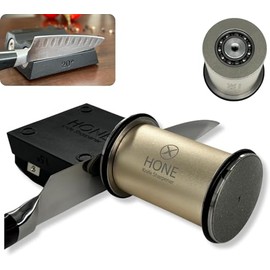 TRENDORA Heavy Duty Knife Sharpener: Engineered in Japan, Knife Blade Repair and Restoration Tool with Ball Bearings and Detachable Dual-Sided Diamond Sharpening Plates.