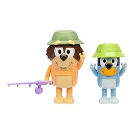 Bluey Figure 2-Pack - Fishing with Grandad, 2.5 Inch Figures with Accessories, Kids Can Recreate Their Favorite Moments from The Episode - Grandad