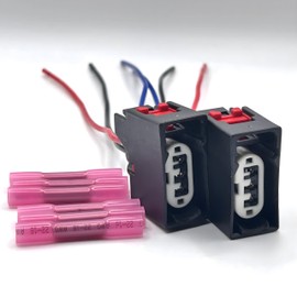 AUOSTMO Front Turn Signal Light Connector Plug Harness Compatible with Jeep Wrangler JK (2007-2018), Replace OE 68065016AB, 16CM, Copper Core, One-Year Warranty