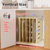 Exttlliy 6 Tier Wooden Tray Dividers for Cabinets, Baking Cookie