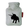 Huuraa Taschenwärmer Triceratops Dinosaurier Geschenk 0,2 Liter Grey Mini Veloursbezug